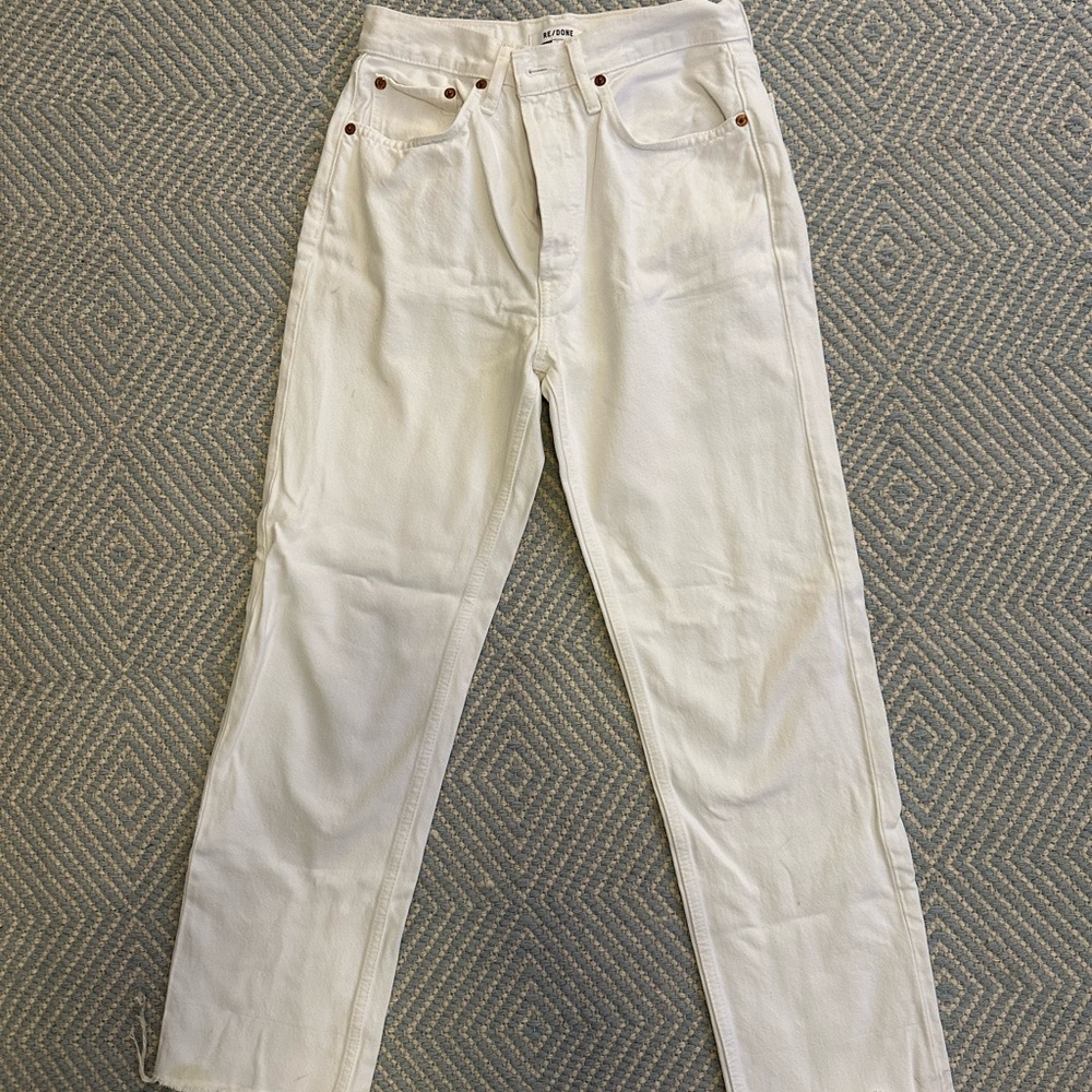 Re/done Stove Pipe White Jeans — size 27
